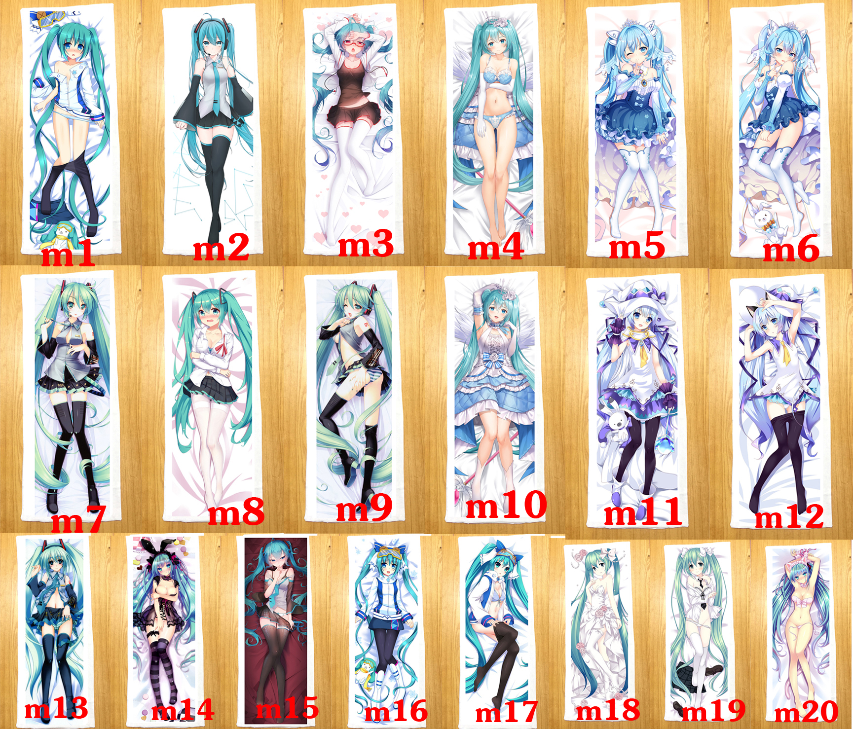 Gối ôm Hatsune Miku dài 1mx40cm