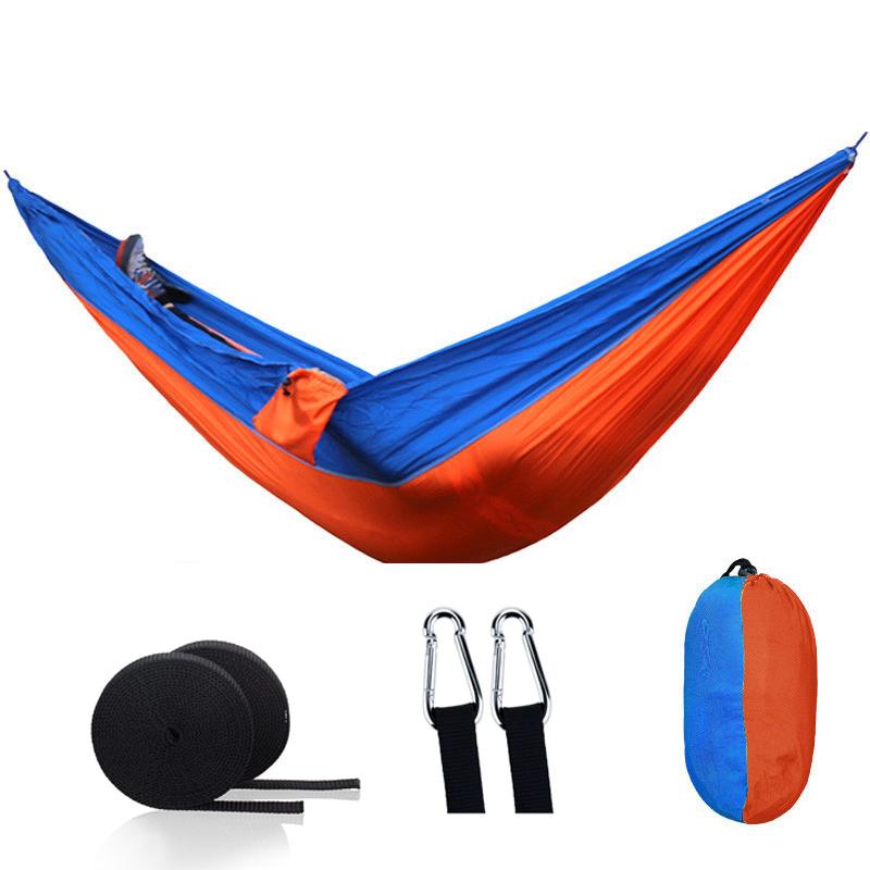Đi Bộ Đường Dài Cắm Trại Võng Di Động Nylon An Toàn Dù Hamac Võng Ngoài Trời Đôi Người Giải Trí Hamak