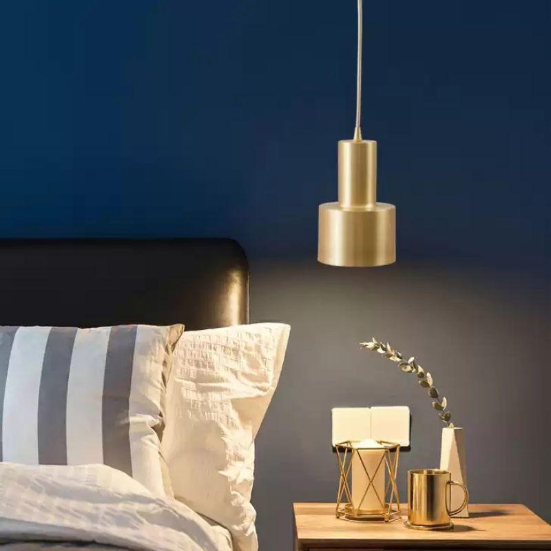 Đèn thả gắn tường màu đồng hiện đại, đèn trang trí - tặng kèm bóng led