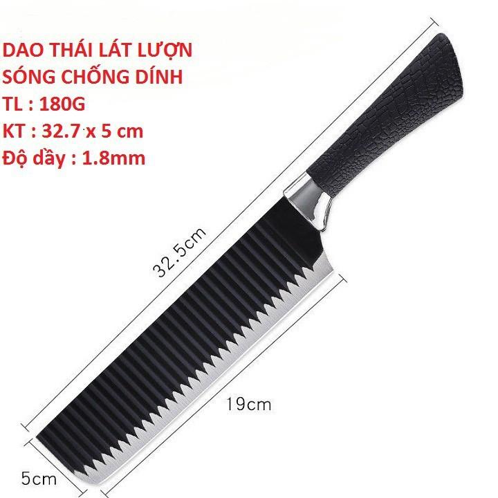 Dao Thái Răng Cưa Siêu Sắc Chống Dính Jie Lan Shi dài 33cm