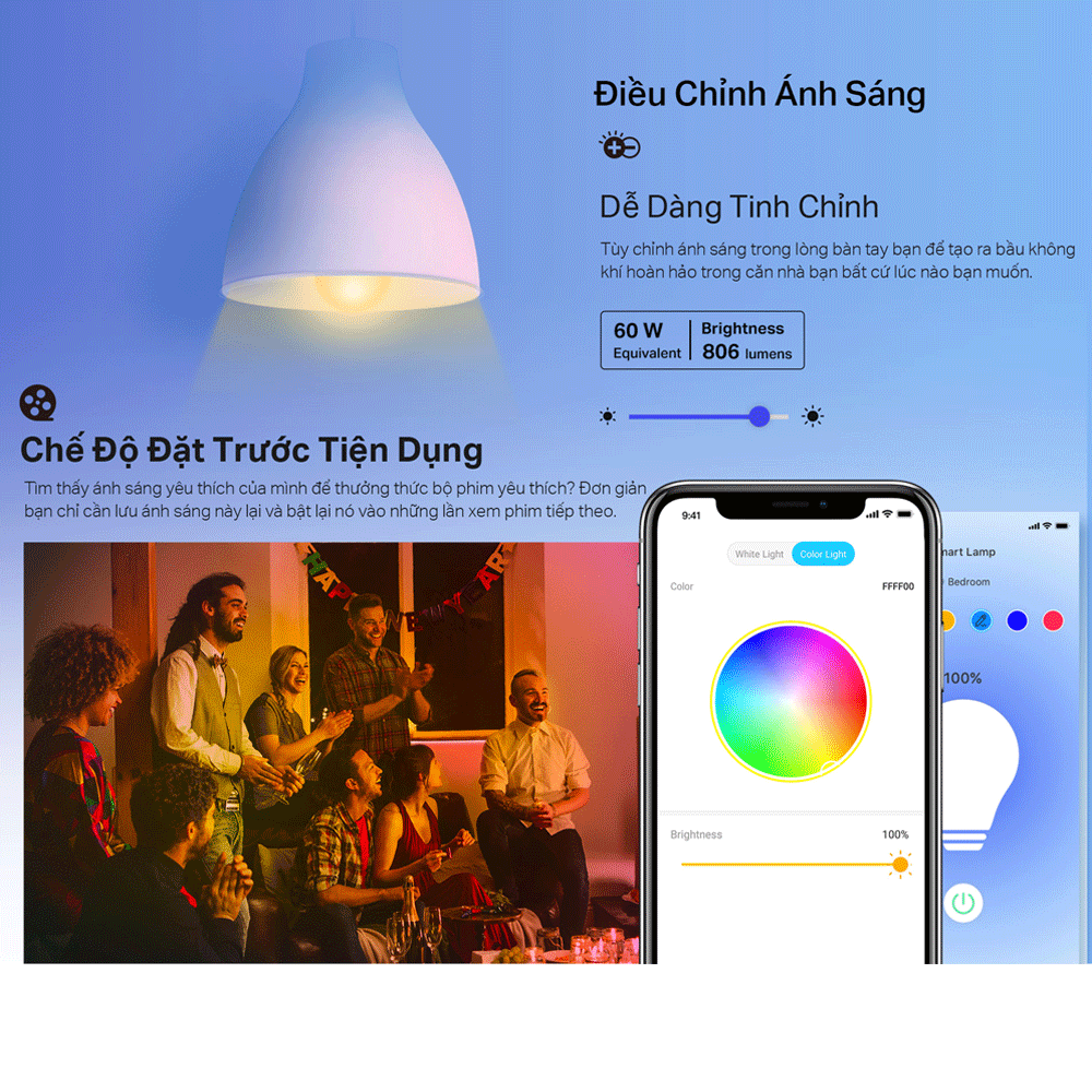 Bóng Đèn Thông Minh TP-Link Tapo L530E Đa Sắc - Hàng Chính Hãng