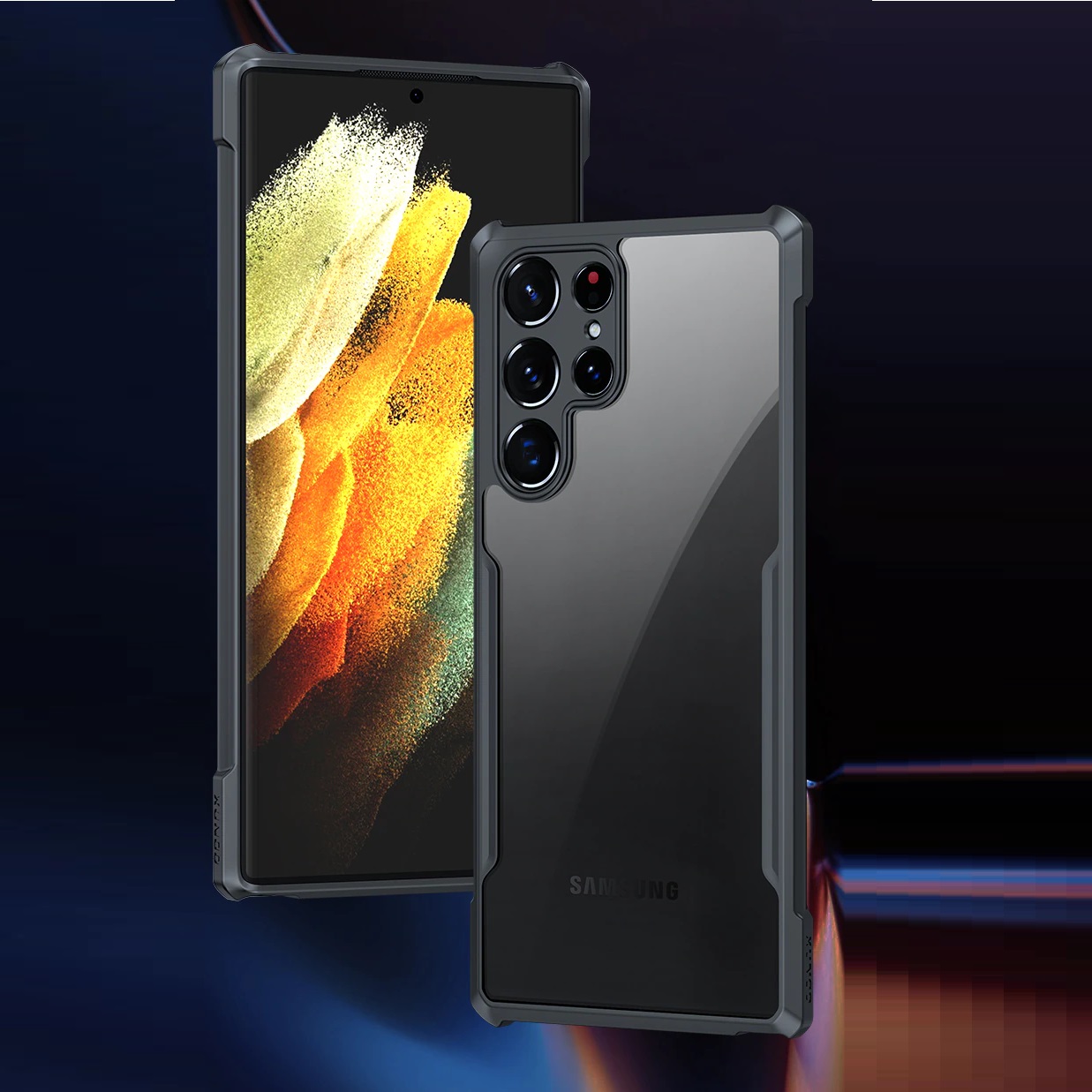 Ốp Lưng Chống Sốc Chính Hãng XUNDD Cho Samsung Galaxy S22 Ultra Viền Màu Lưng Trong Suốt Không Ố Vàng - Hàng Chính Hãng