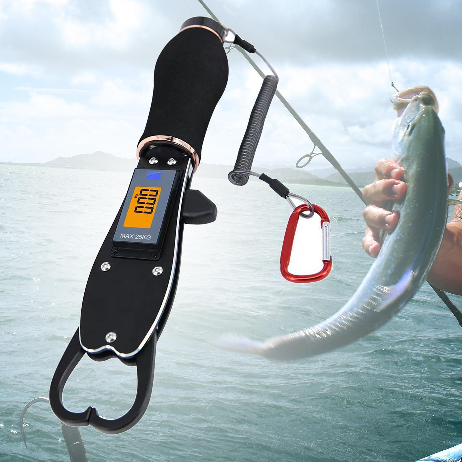 Fish Lip Gripper Fish Lip Grabber with Scale Multifunctional Waterproof Portable Professional Saltwater Heavy Duty Fishing Scale Fish Holder