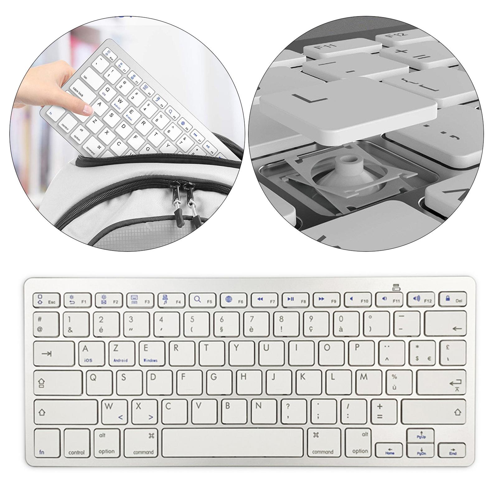 Ultra Slim Wireless German Keyboard Floating Button Computer PC TV