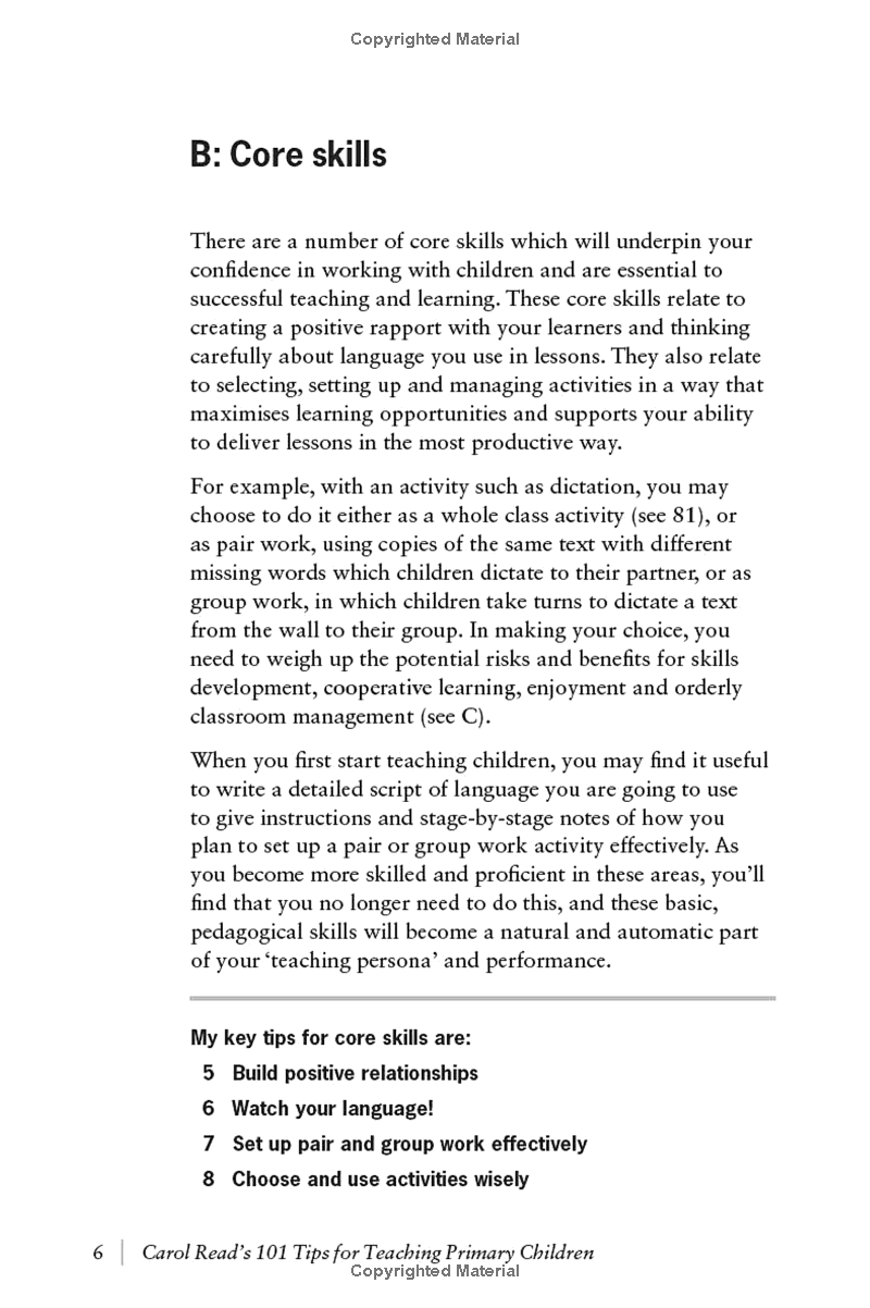 Carol Read’s 101 Tips For Teaching Primary Children - Pocket Editions
