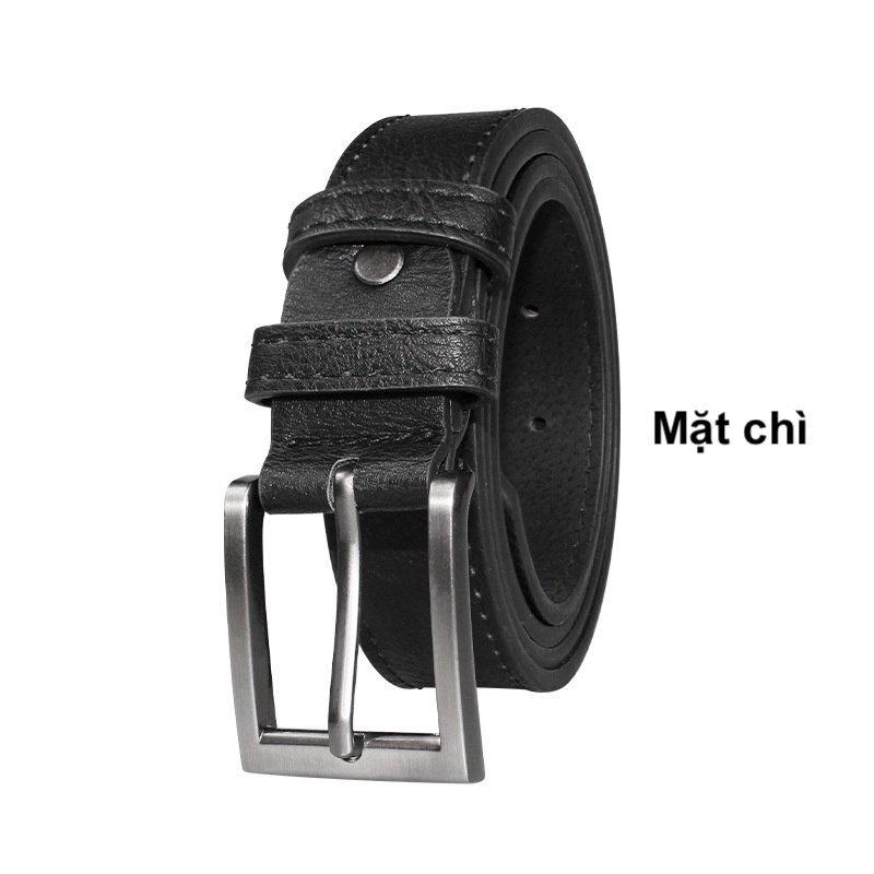 Thắt lưng nam nữ Hàn Quốc đơn giản mặt vuông BUCKLE Unisex da đẹp Dây nịt lưng thời trang Hàn Quốc bản 2.8cm Da Sần Cam