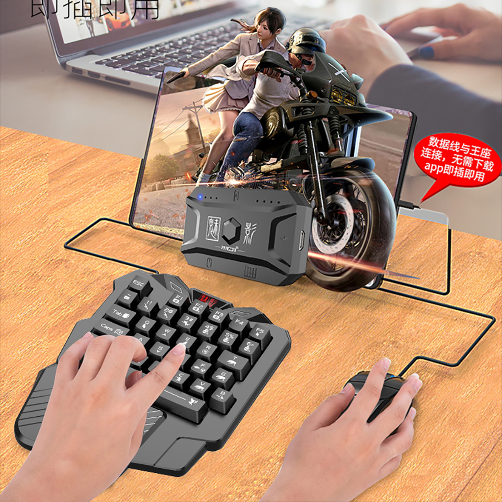 Combo Bộ Chuyển Đổi Kết Nối Chuột Và Bàn Phím Chơi Game Minecraft, PUBG Mobile, Free Fire Cho Điện Thoại Android IOS  - Hàng Chính Hãng