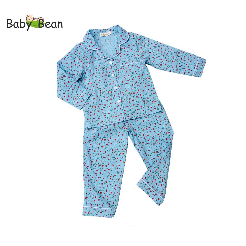 Bộ Đồ Pyjama Cotton Tay Dài Quần Dài Bé Gái BabyBean
