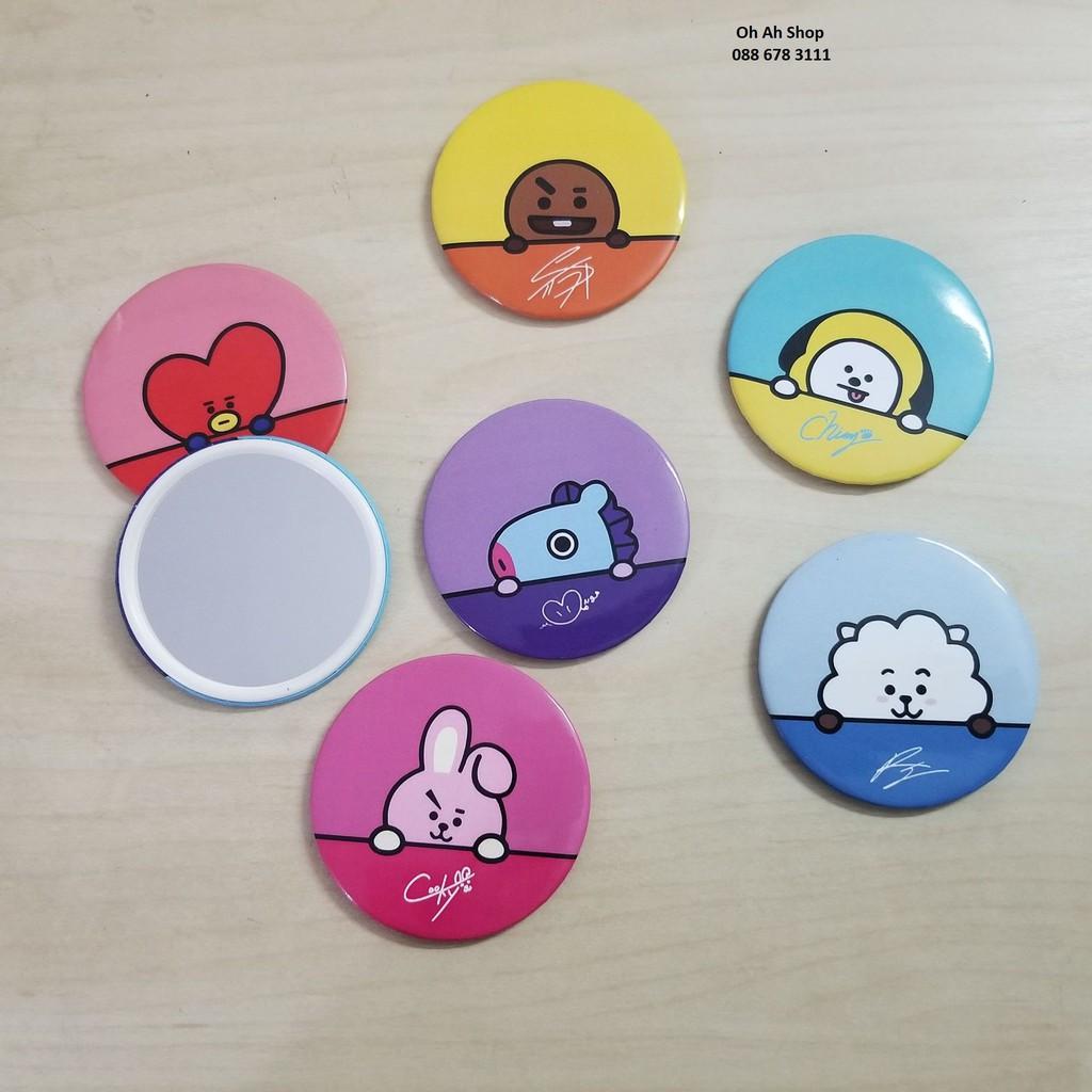 Gương BT21 cực dễ thương Pfull hộp