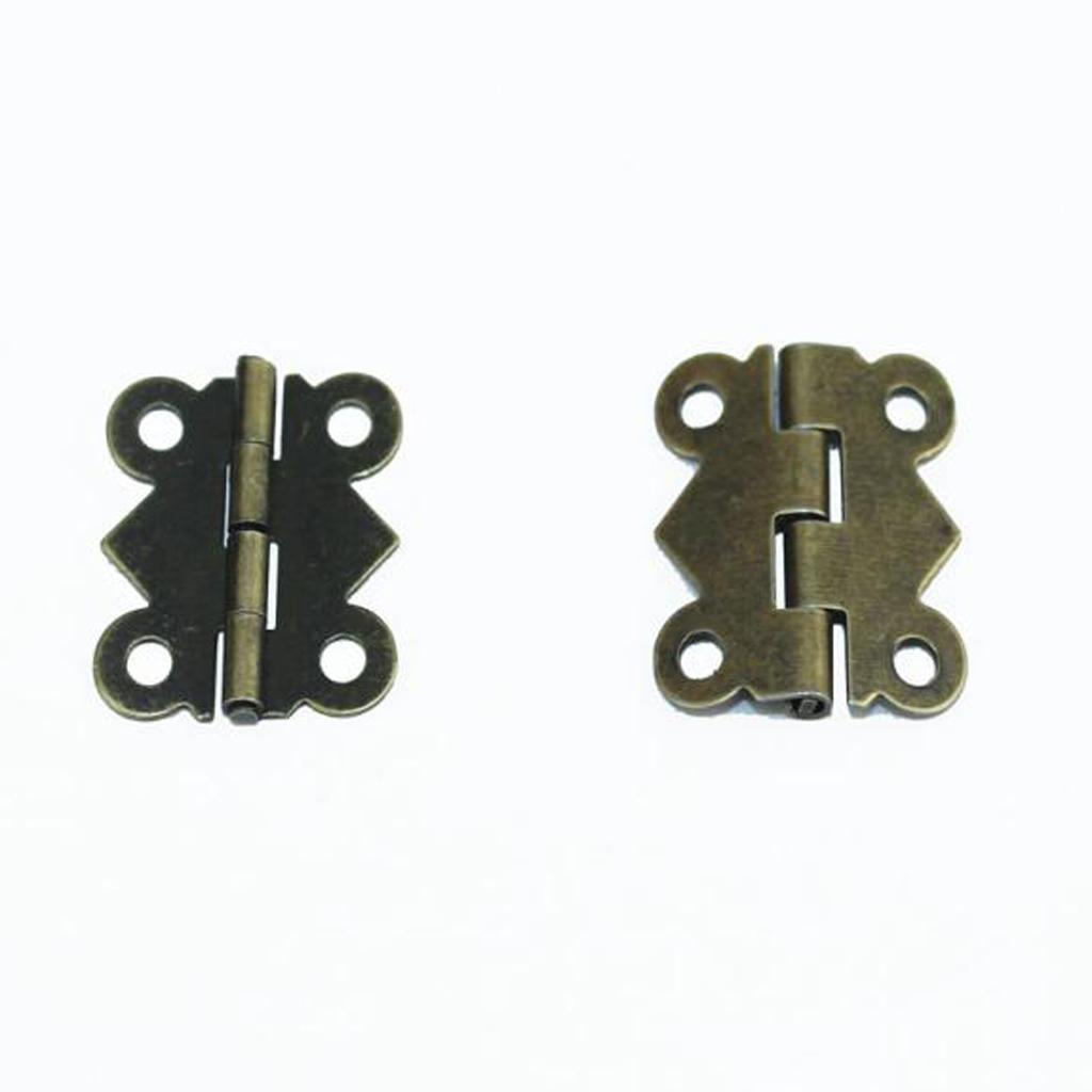 2-8pack 20 Pieces Antique Butterfly Door Cabinet Hinges with 80 Pieces Screws