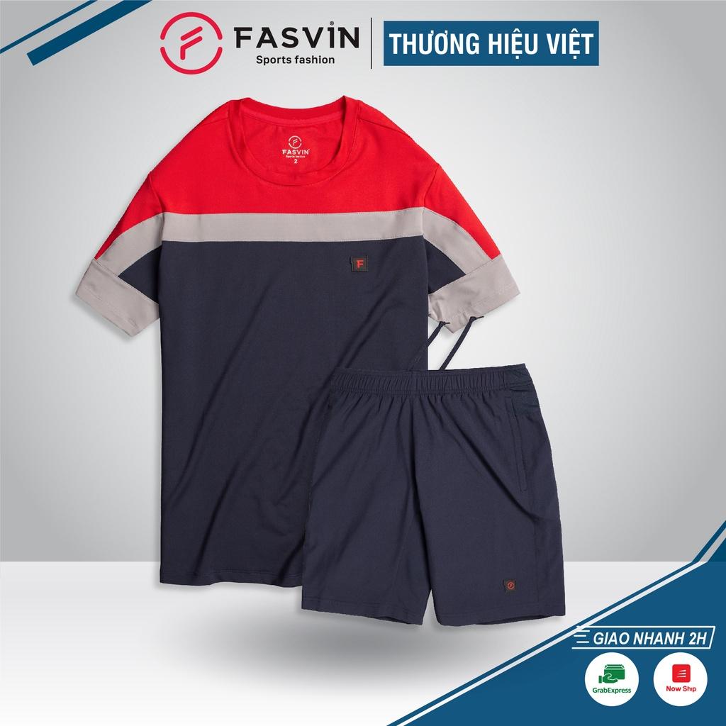 Bộ thun thể thao nam Fasvin AT20251.HN chất vải thun lạnh cao cấp mềm mịn