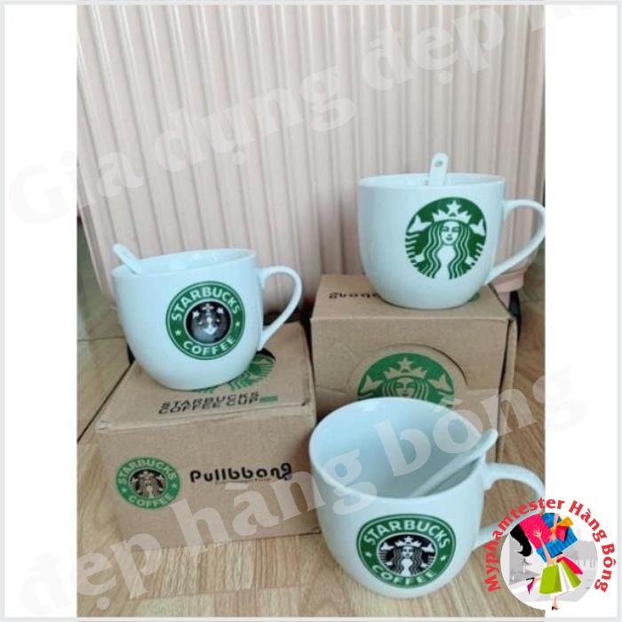 (SIÊU HOT) Cốc sứ starbucks kèm thìa