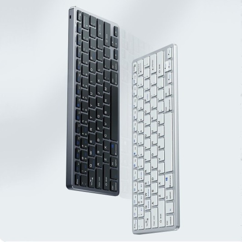 Bộ Bàn phím chuột không dây mini W616C - pin sạc TypeC- đa kết nối bluetooth 5.0 + 3.0 + Usb wireless 2.4G hàng nhập khẩu