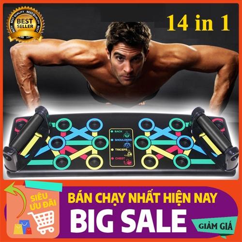 Dụng cụ hít đất tập chống đẩy đa năng 14 trong 1 Push up Board, hướng dẫn tập gym tại nhà