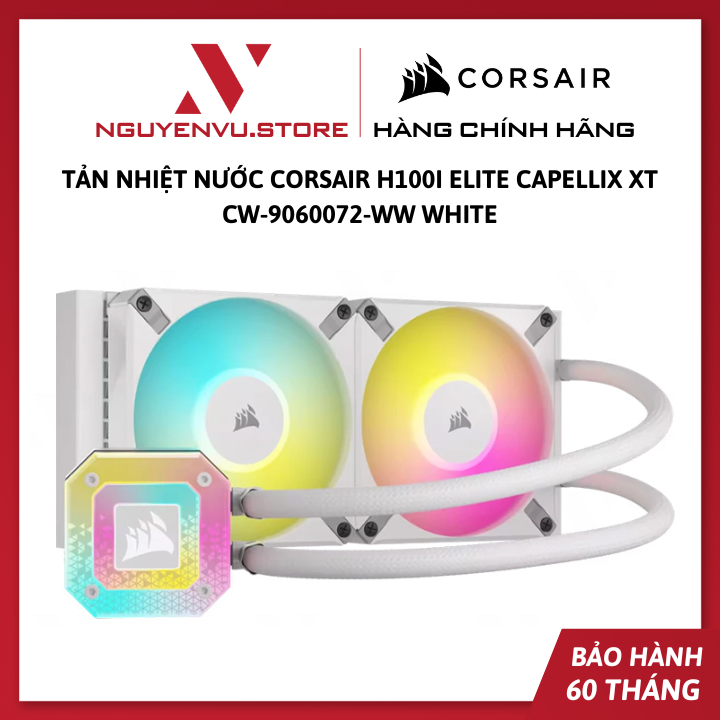 Tản nhiệt nước Corsair H100i ELITE CAPELLIX XT CW-9060072-WW WHITE - Hàng Chính Hãng