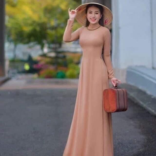 Áo dài trơn 4 tà kèm quần