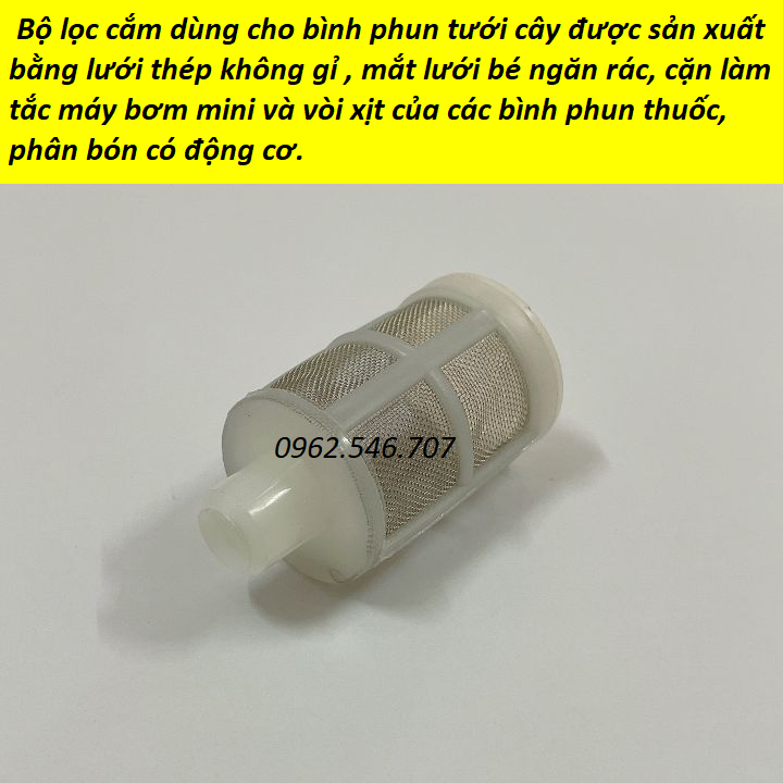 Bộ lọc rác đầu hút máy phun sương dùng thả trong xô chậu (nối ống 8mm)