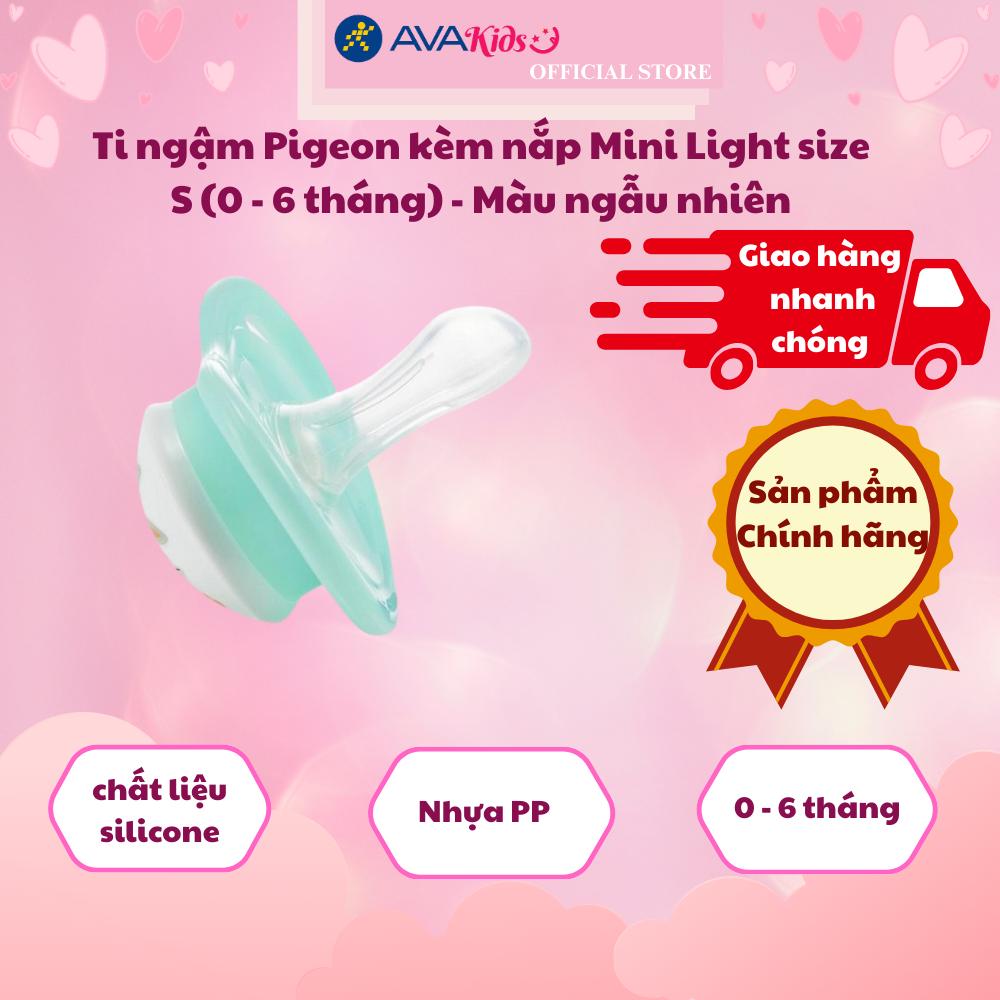 Ti ngậm Pigeon kèm nắp Mini Light size S (0 - 6 tháng) - Màu ngẫu nhiên