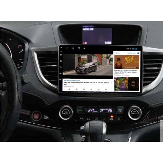 Mặt dưỡng kèm dây nguồn lắp màn hình android cho xe HONDA CRV 2014-2017