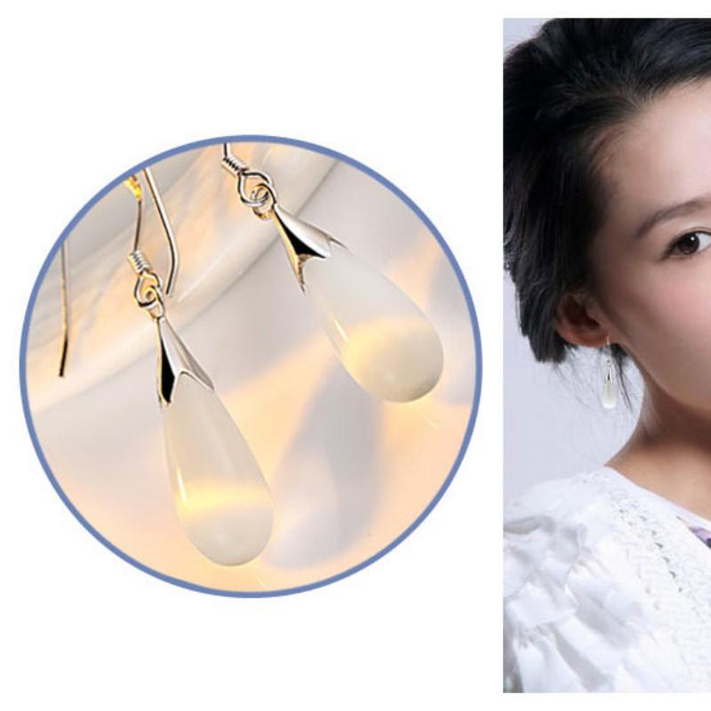 Bông Tai Hình Giọt Nước Đính Đá