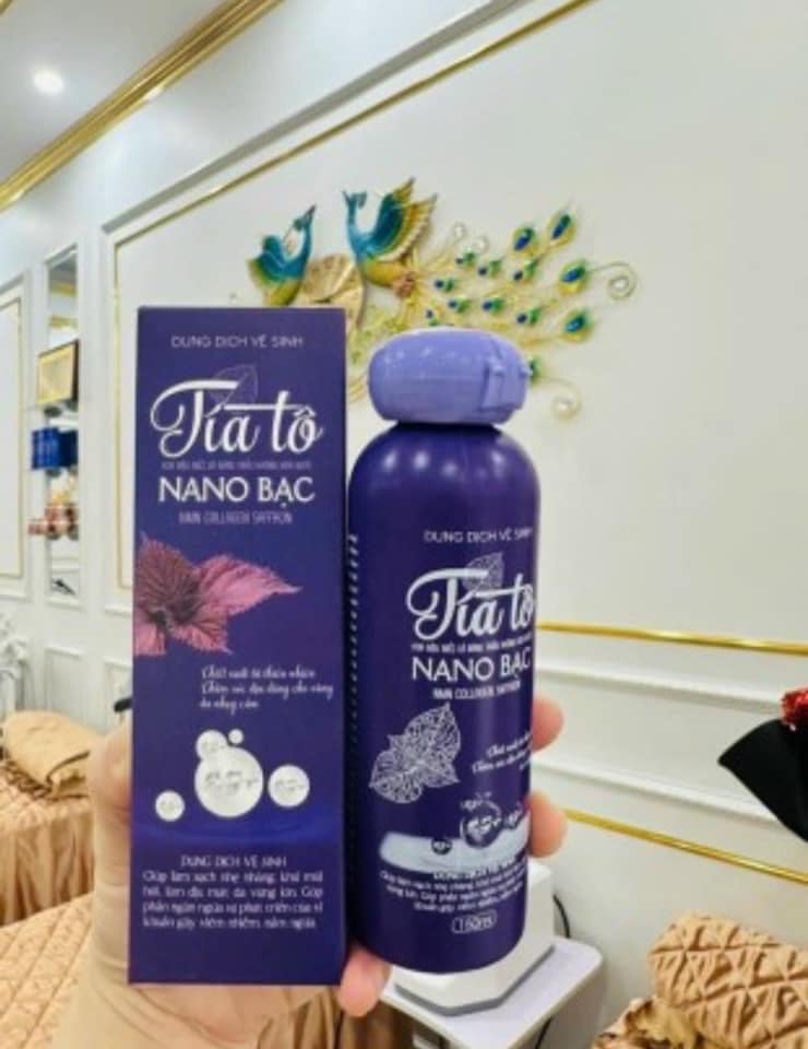 Dung dịch vệ sinh phụ nữ tía tô Nano bạc 150ml