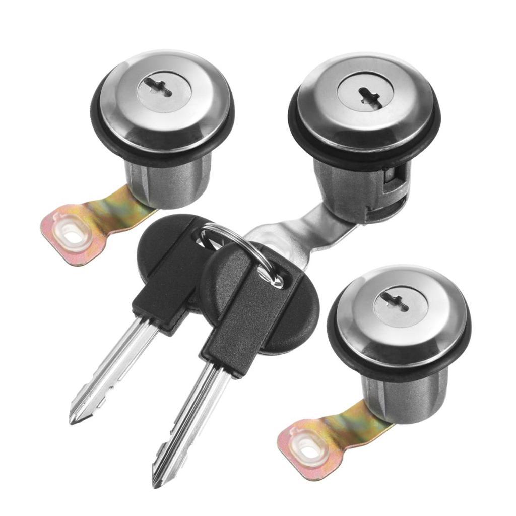 3 Pieces Ignition Key Switch Lock Cylinder for 2 Keys For Citroen