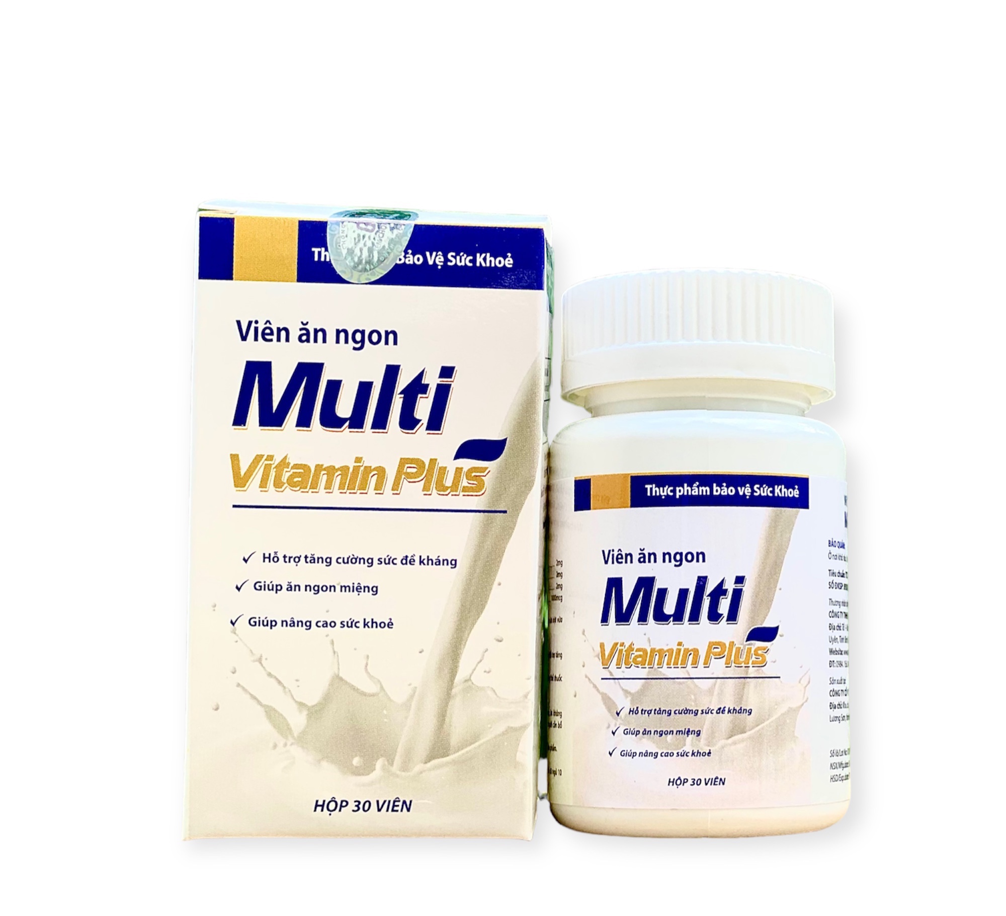 1 Hộp Tăng Cân Multi Vitamin Plus 30 viên Hỗ Trợ Cải Thiện Cân Nặng, Tăng Cường Sức Khỏe, Tăng Cân Cho Người Gầy