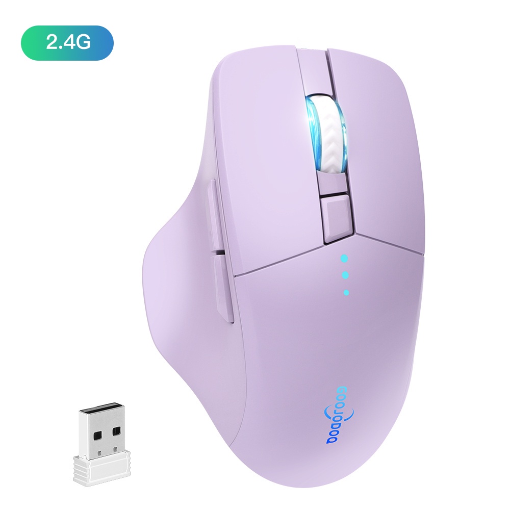 [HÀNG CHÍNH HÃNG GOOJODOQ] M09 - Chuột Không Dây Bluetooth 4000DPI Máy Tính USB 2.4GHz Ergonomic Scrolling Hiển Thị Pin Thích hợp cho game