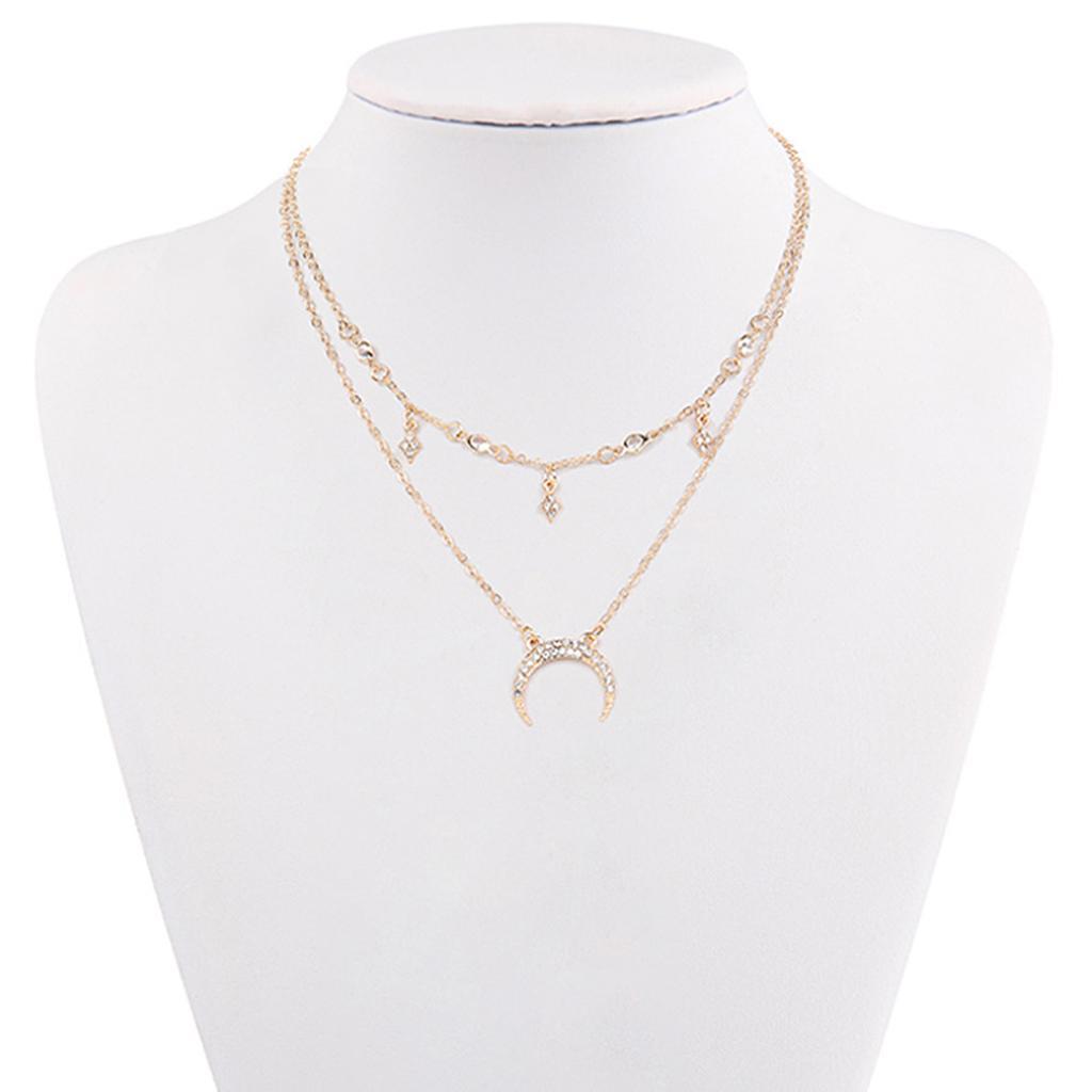 Elegant Double Layer Necklace For Women With Pendant 's Jewelry Gift