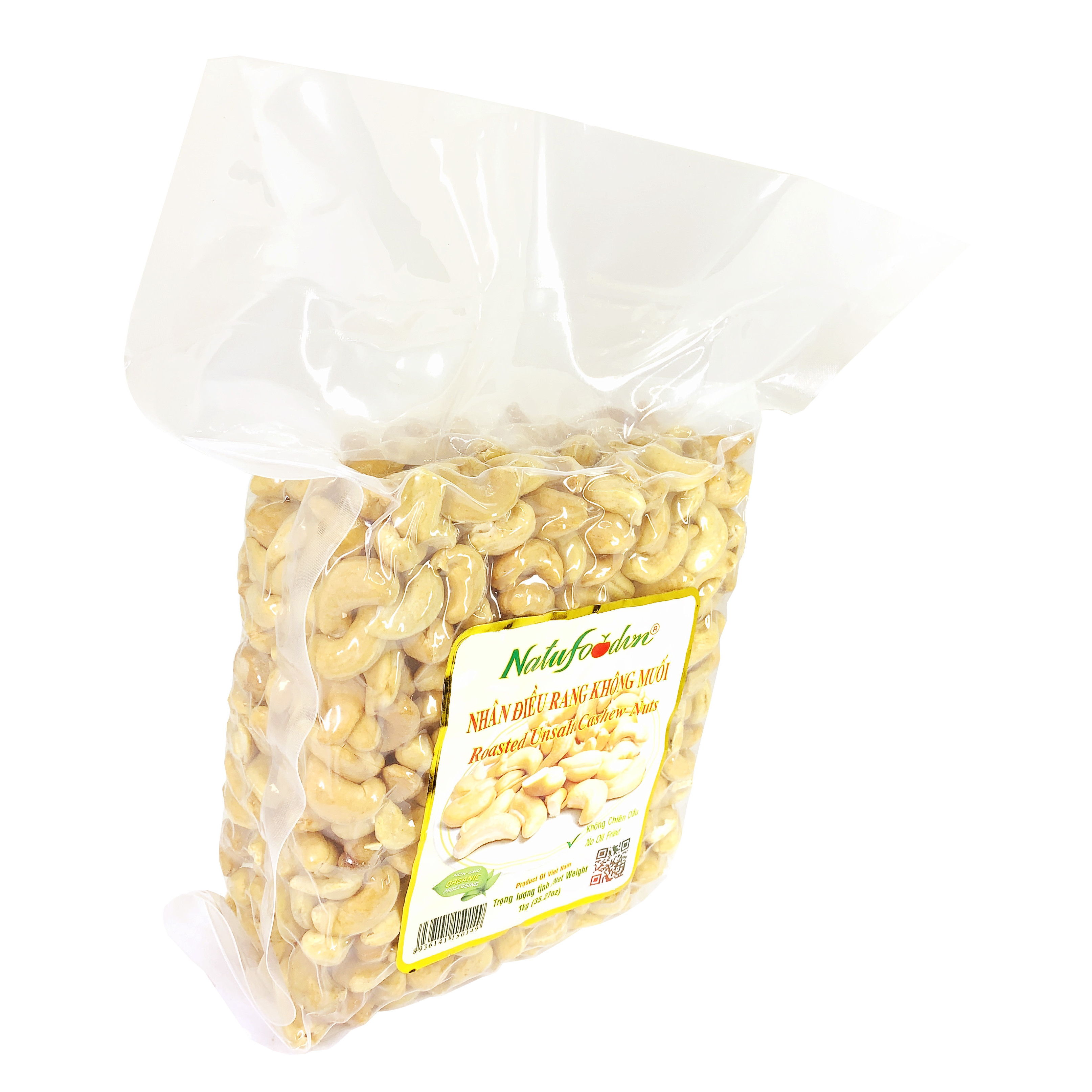 Nhân Hạt Điều Rang Không Muối Cao Cấp 1kg - Natufoodvn