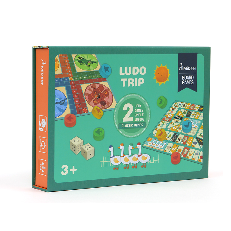 Đồ chơi gỗ trẻ em Cờ thông minh Ludo Trip - Chính hãng Mideer