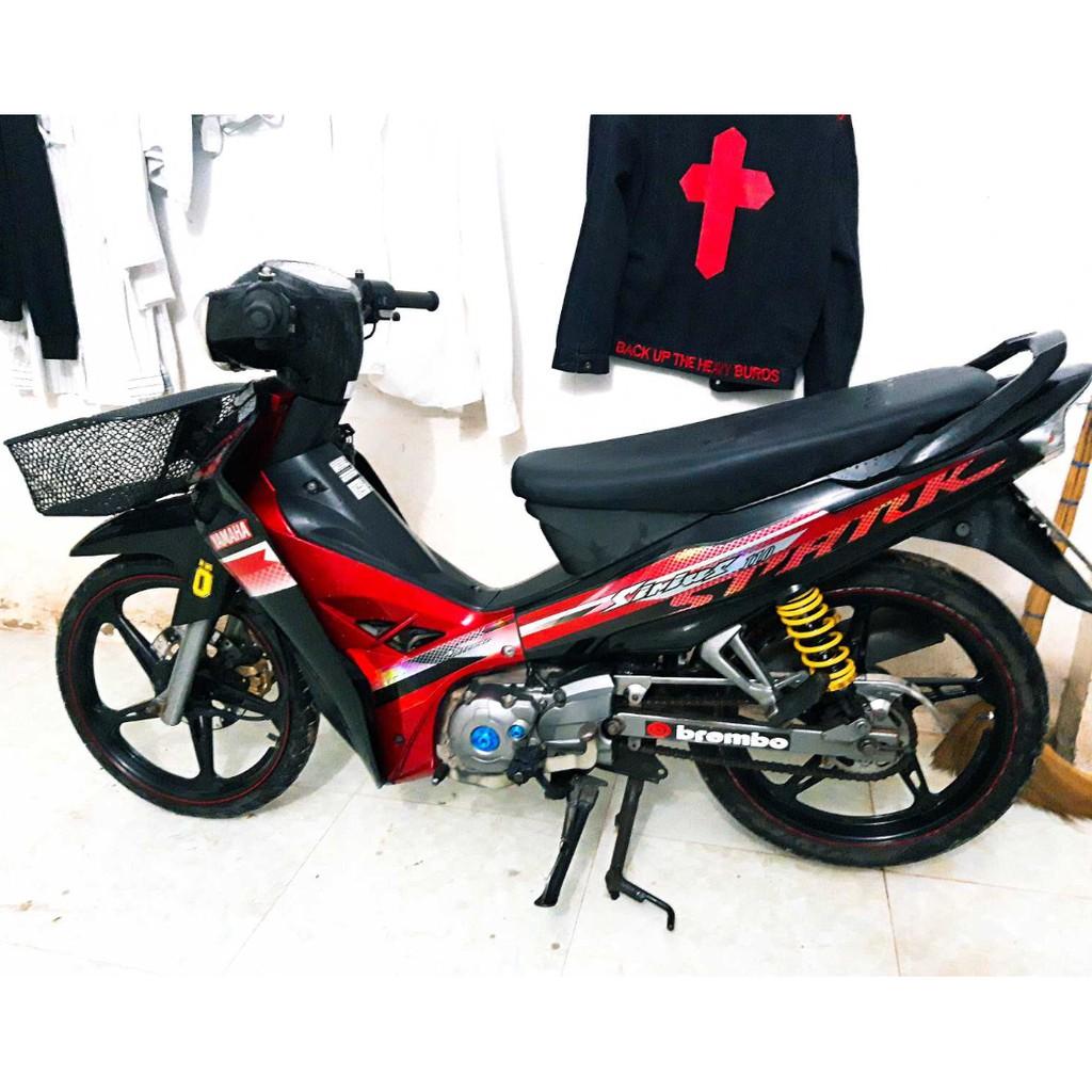 Tem sirius 110 spark đỏ đen crom