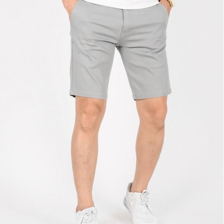 Quần Short Kaki lưng thun nam - Sọt Lững Kiểu Dáng Thể Thao Unisex sáu Màu Đen, Xám.đỏ,rêu.kem,trắng 05x