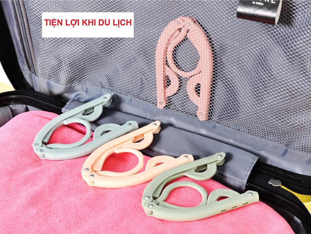 Combo 5 Móc Treo Quần Áo Gấp Gọn Mang Đi Du Lịch - Màu Ngẫu Nhiên Milliken NL-3104