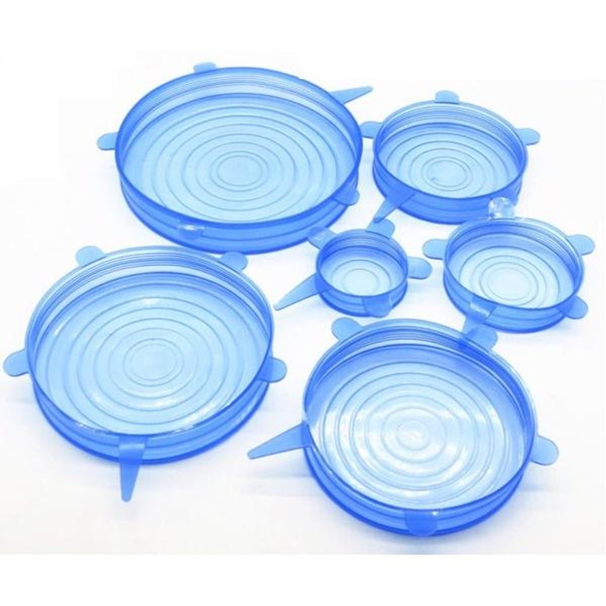 Bộ 6 miếng bọc thực phẩm bằng silicone an toàn, chịu nhiệt tốt