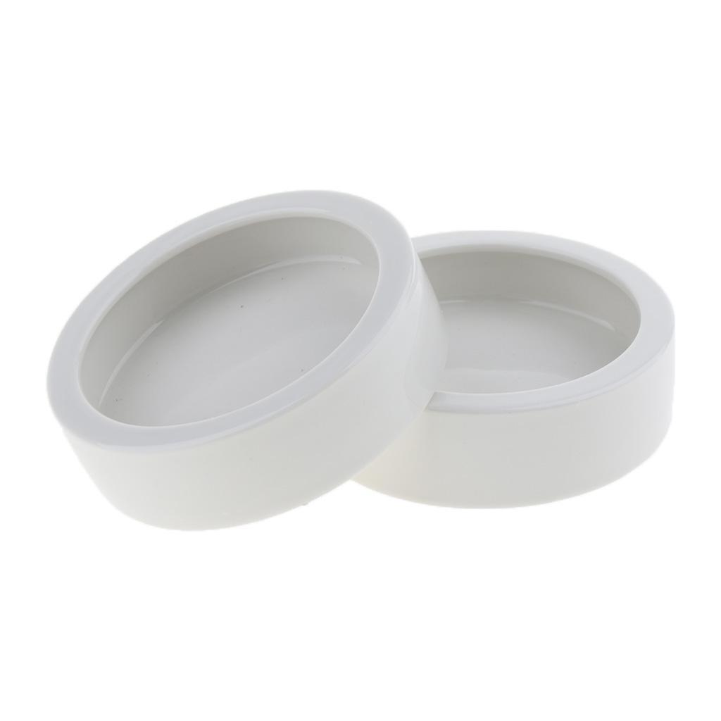 2 Pcs Reptile Feeder Ceramics Food Bowl Anti-escape Dish for Medium