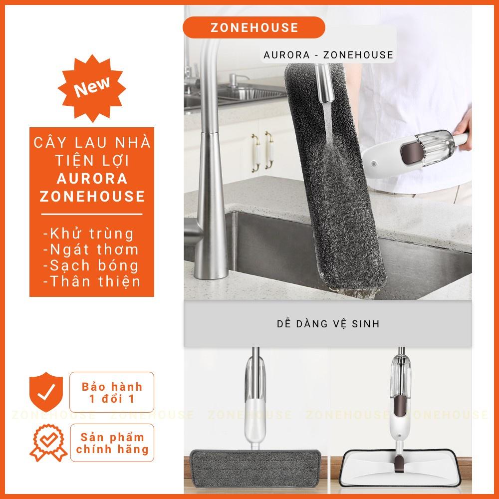 Chổi Lau Nhà Xịt Nước Dạng Đứng Aurora ZoneHouse, Cây Lau Nhà Thông Minh, Cao Cấp, Tiện Lợi ZONESHOP
