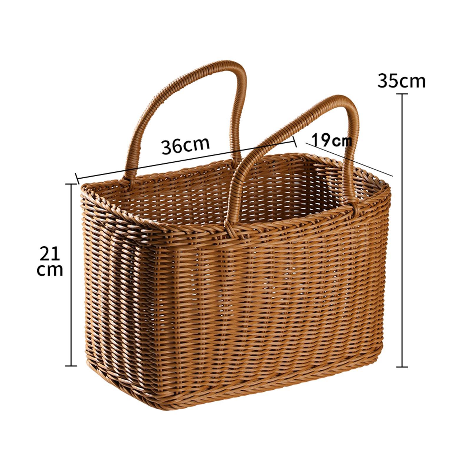 Kitchen Storage Basket with Handles Container Large