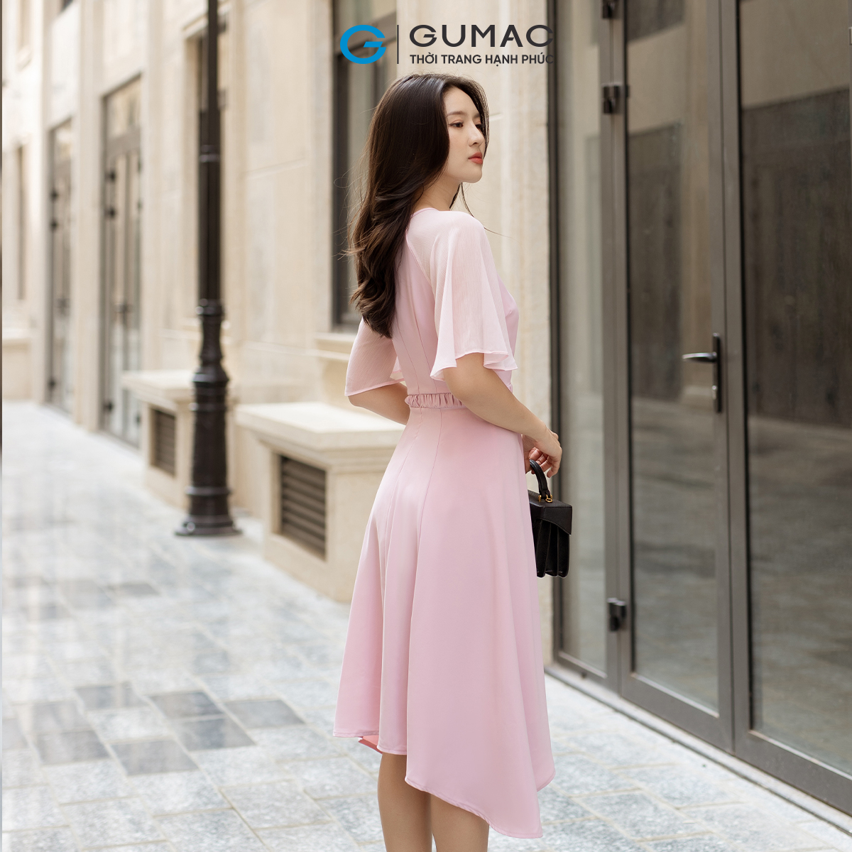 Đầm tay raglan eo kiểu GUMAC DD04069