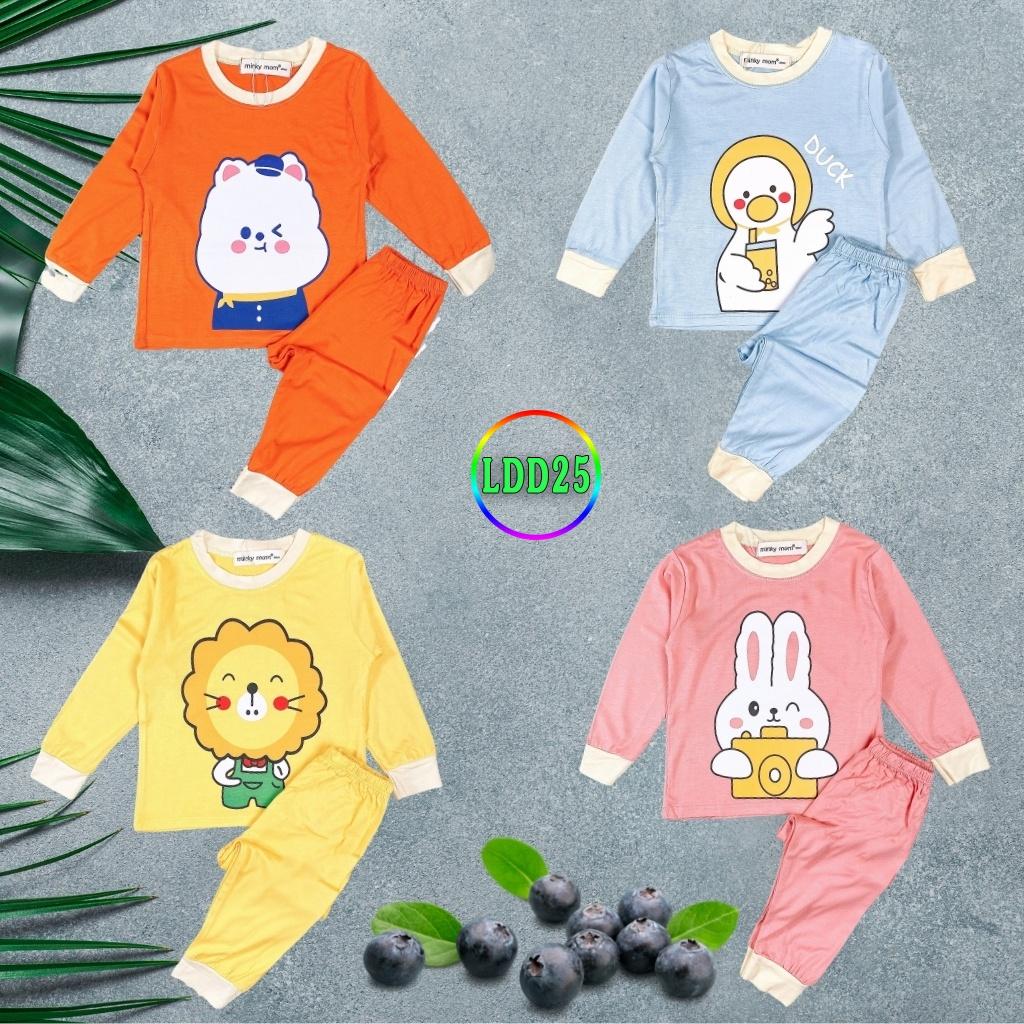 Bộ Dài Tay Cho Bé LDD25 Đồ Bộ Thun Lạnh Cao Cấp Mềm Mịn Thoáng Mát, Dễ Chịu, Thoải Mái Cho Bé