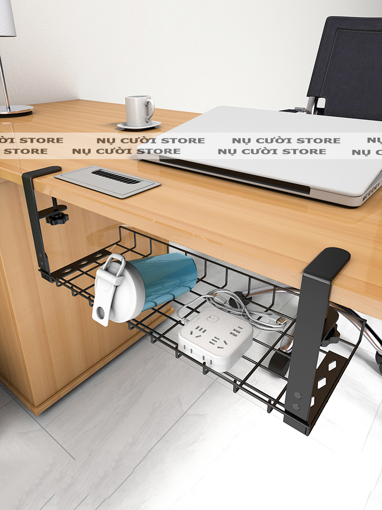 Giá Treo Ổ Điện Kẹp Bàn; Kệ Đở Dây Điện Dưới Bàn Làm Việc; Khay Giấu Dây; Máng Đi Dây Cất Gọn