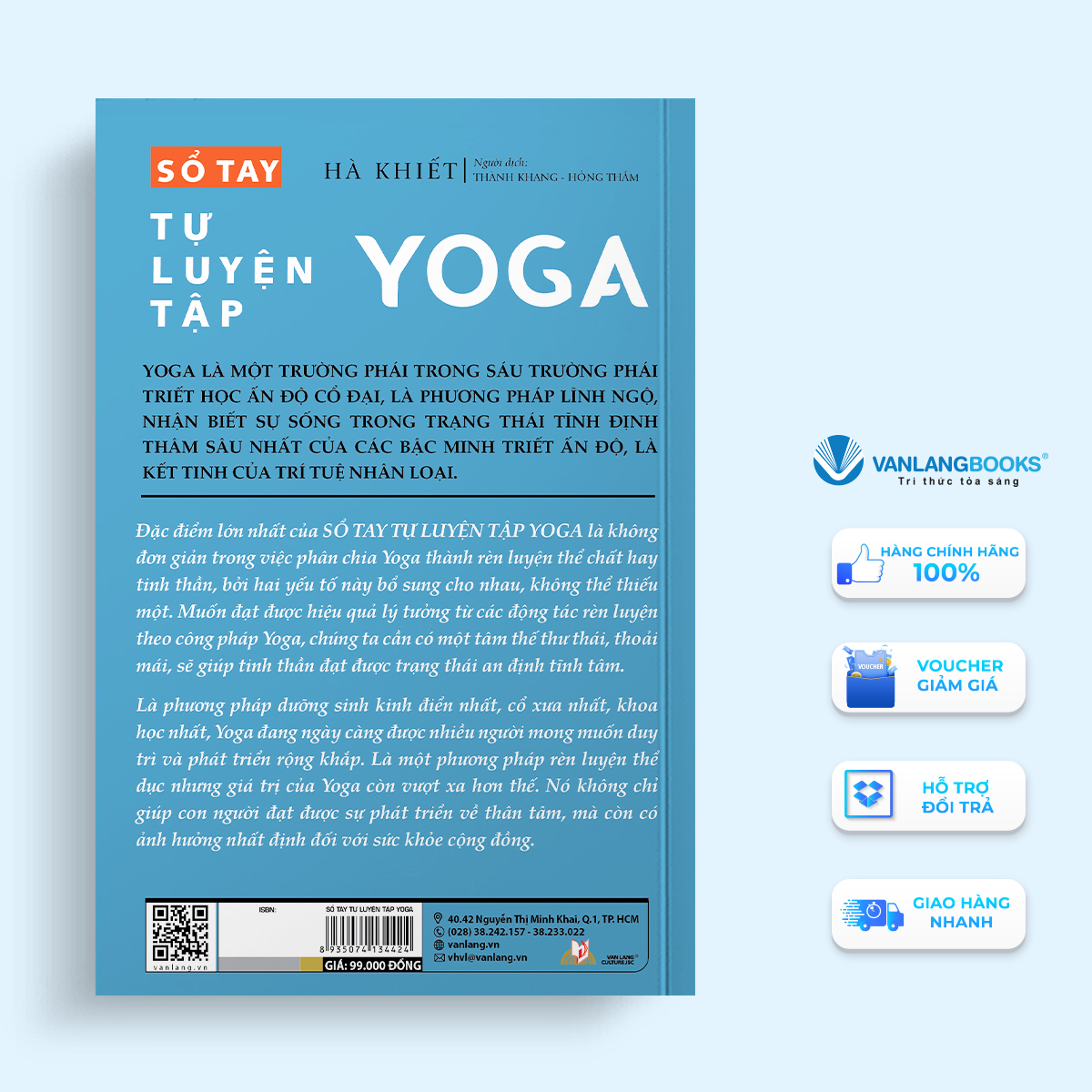 Sổ Tay Tự Luyện Tập Yoga - Tác Giả  Hà Khiết (Tái Bản) - Vanlangbooks