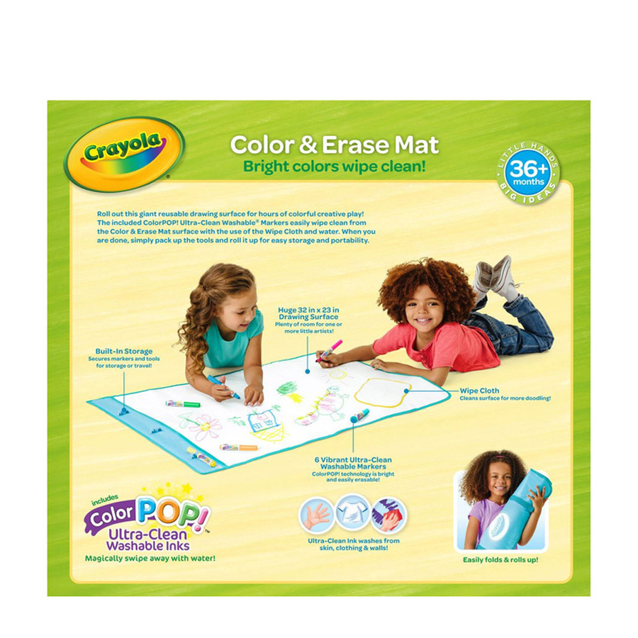 Bộ thảm tập tô màu cho bé - có thể xóa được Crayola Color &amp; Erase Mat