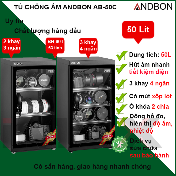 Tủ chống ẩm iMax bán từ 20-50 Lít Andbon, Hàng chính hãng