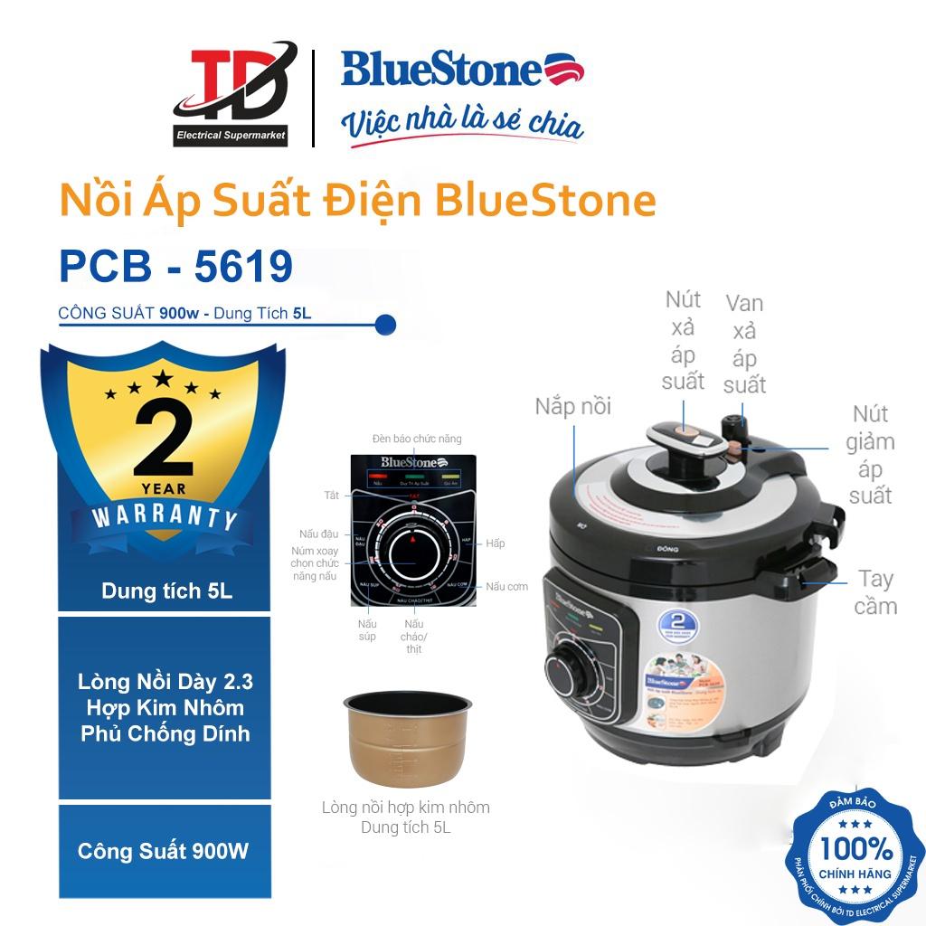 Nồi Áp Suất Điện BlueStone PCB-5619, 5.0Lit-900W, Hàng Chính Hãng