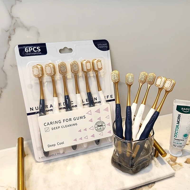 Set 6 Bàn Chải Đánh Răng Người Lớn Siêu Mềm