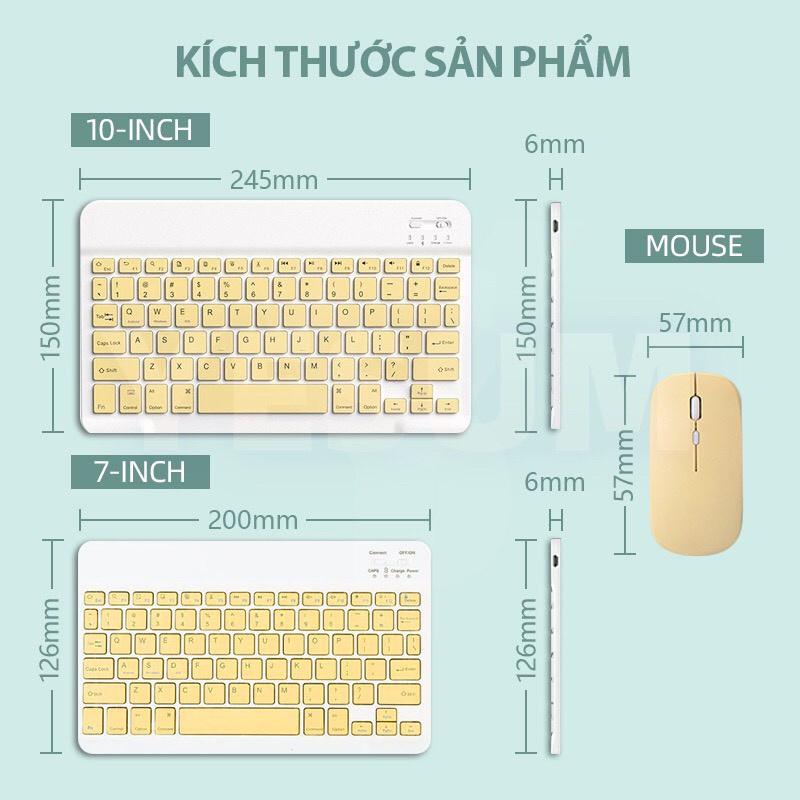 BÀN phím không dây,bàn phím bluetooth mini hp 10 inch kết nối 4.0 2.4Ghz cho laptop, máy tính, điện thoại