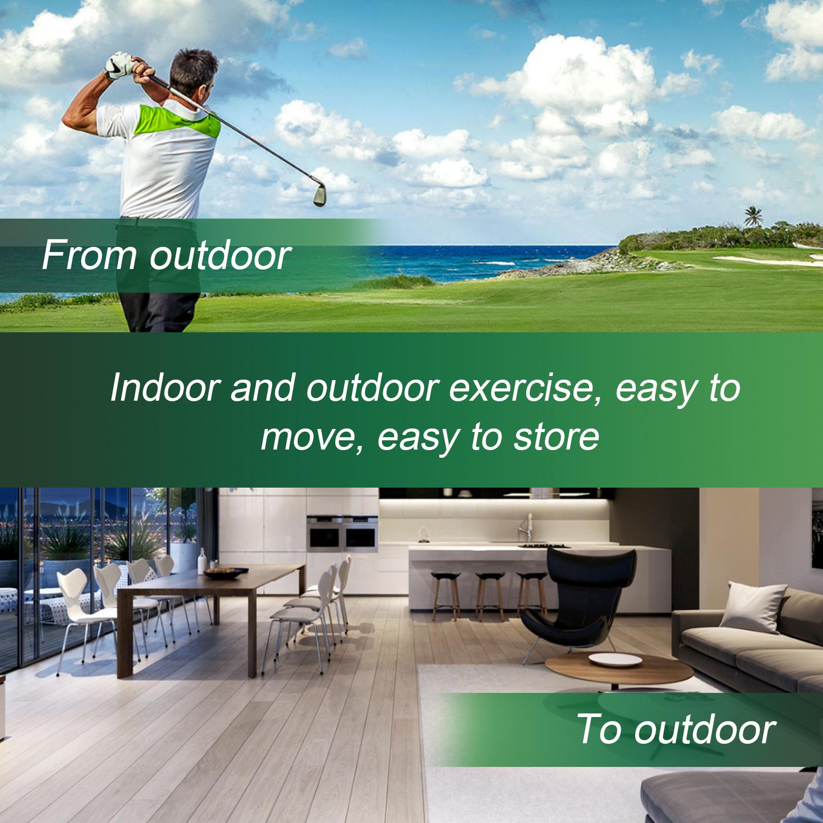 Golf Hitting Mat Portable Residential Practice Grass Mat Beginner Swing Detection Mat Golfer for Indoor & Outdoor