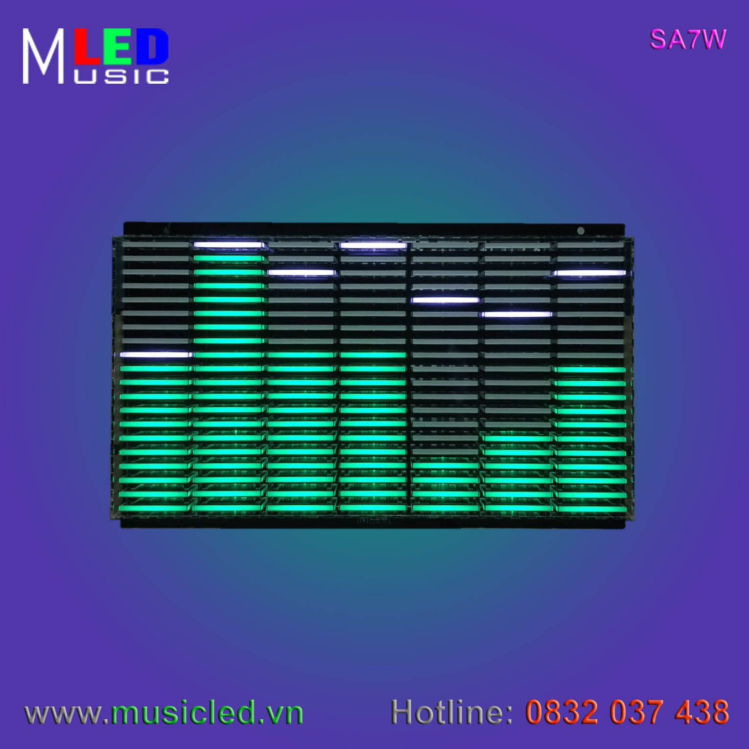 Dàn đèn Music LED nháy theo tần số nhạc 7 cột treo tường