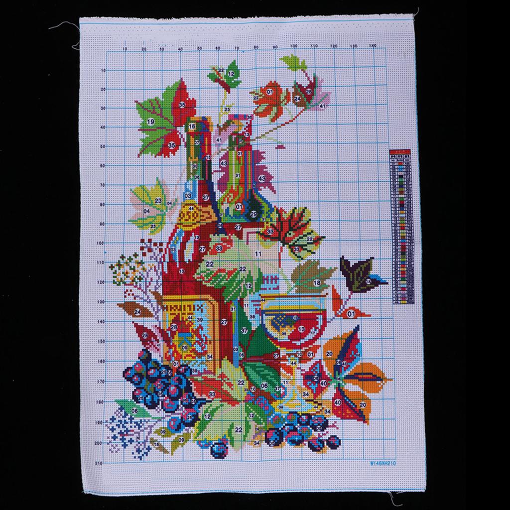 Life & Wine Pattern 11 Counted Cross Stitch Kits for Bedroom Wall Decor
